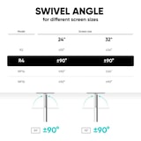 thumbnail of ONKRON Braccio Porta TV 10-35", fino a 20 kg, VESA 75x75 a 100x100 mm, Supporto a Muro Inclinabile, Rotante e Girevole R4-B Nero