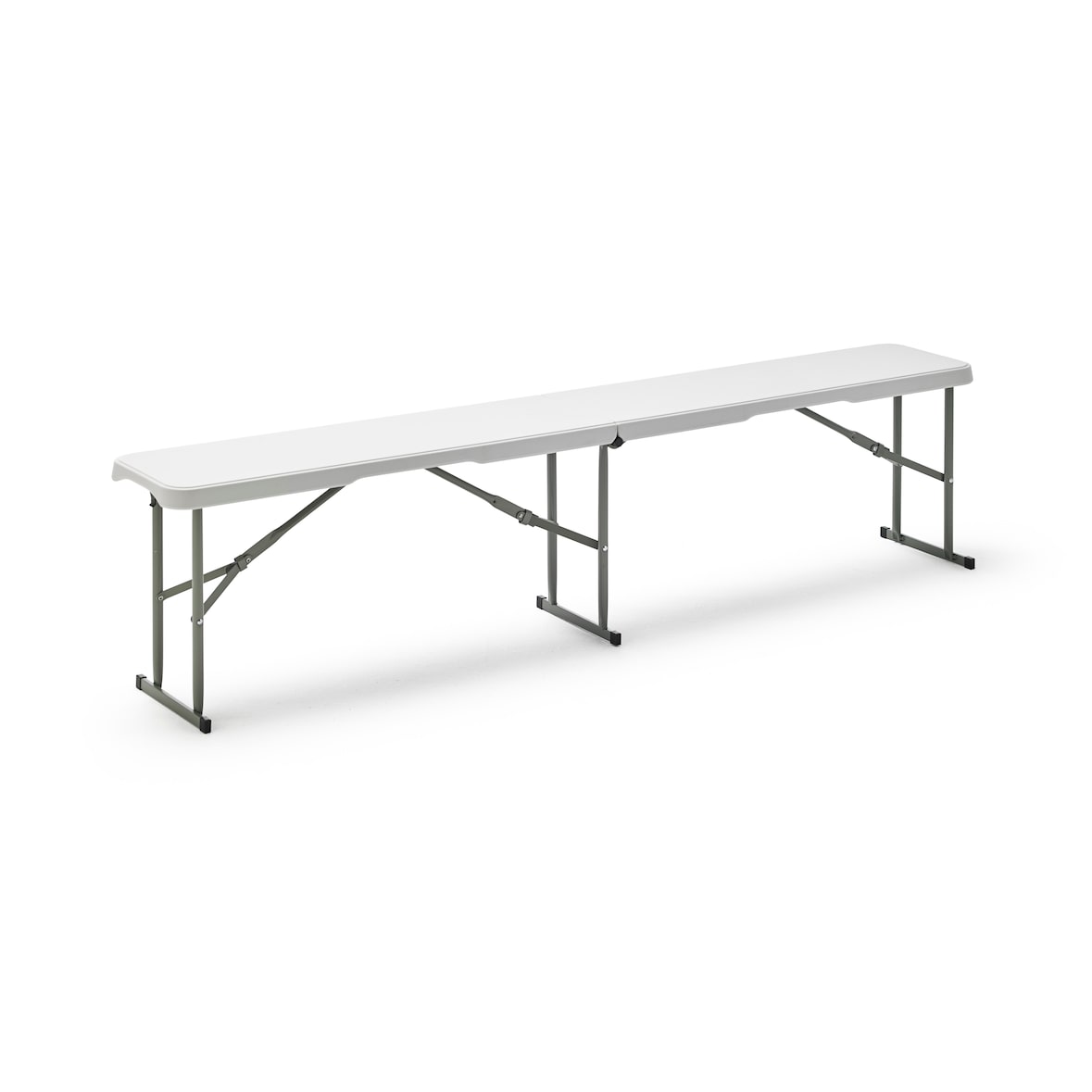 KG KITGARDEN - Banco Plegable Portátil Multifuncional, 180x28x43cm, Blanco