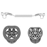 thumbnail of ROLINE E-Auto Spiral-Ladekabel Typ2, 1-phasig, 250VAC (1P+N+E), 32 A, 7,4 kW, max. 2m