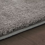 thumbnail of Teppich Kurzflor waschbar Unifarben Wohnzimmer schmutzabweisend Grau Rechteckig 100x200 | 100% Polyester | Florhöhe: 10 mm | pflegeleicht