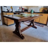 thumbnail of shopinnovativo -Tavolo allungabile con 4 allunghe da 45 fino 360 cm in legno massello e mdf con rifinitura in noce 180x85x75 H chiuso