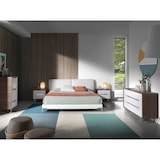 thumbnail of Angel Cerdá  Cómoda em madeira folheada a nogueira com seis gavetas em MDF lacado Gloss White. Pés  7106C