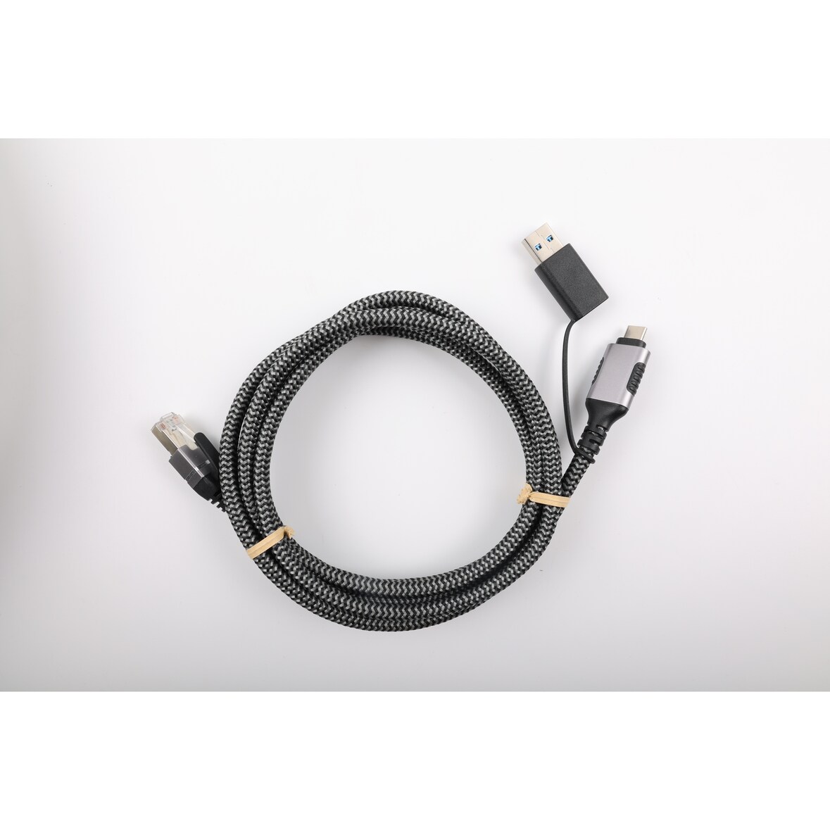 DEXLAN Cordon RJ45 USB-C/A carte réseau Gigabit intégré- 5m