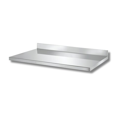 Edelstahl AISI430 - 4cm Arbeitsplatte - unterschiedlichen Größen: 150 x 70 cm / mit Aufkantung / verschweißt