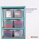 thumbnail of PROREGAL Aufbewahrungsbox mit Deckel 45L 6er Set Groß Rollen transparent stapelbar Kunststoffbox Verschlussclips Stapelbox Aufbewahrungsbehälter