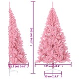 thumbnail of vidaXL Künstlicher Halb-Weihnachtsbaum mit Ständer Rosa 240 cm PVC