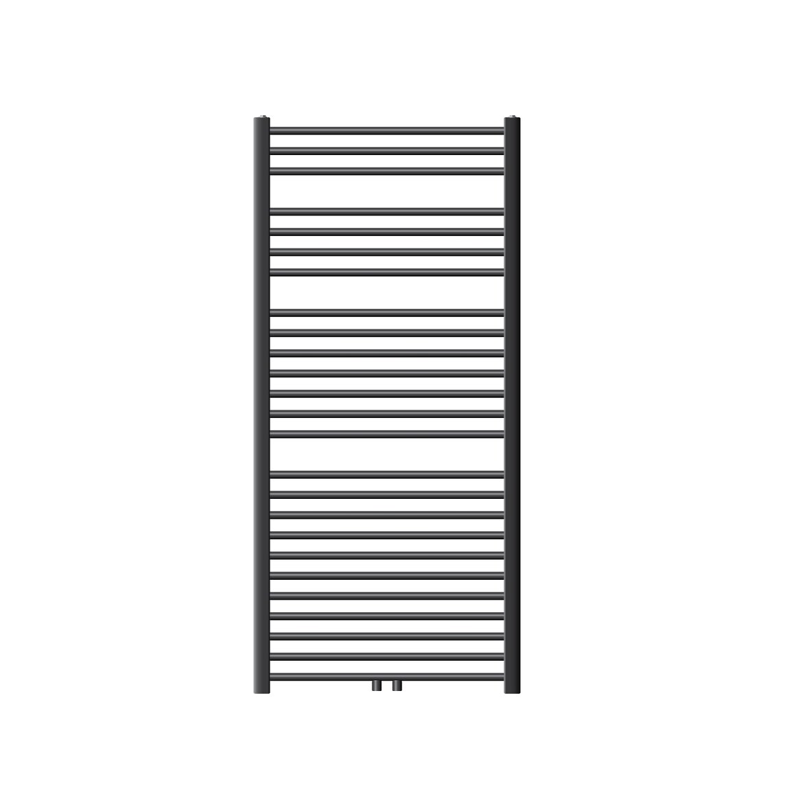 ECD Germany Badheizkörper 750x1500 mm Anthrazit | Mittelanschluss, gebogen, Designheizkörper Badheizkörper