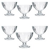 thumbnail of 6x DIAMOND Eisbecher mit Fuß 220ml klar bauchige Früchtebecher Dessert-Gläser