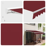 thumbnail of Wasabi - Toldo Exterior Enrollable 4x2,5 Granate Poliéster – Estructura Semicofre de Aluminio – Lona Protección Solar