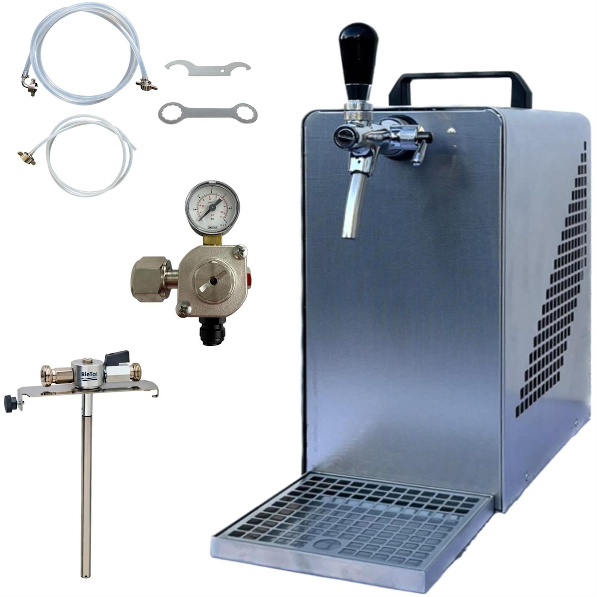 Bierkühler BieTal® Bierzapfanlage 30 L/h KOMPLETTSET 5L Adapter OHNE CO2 Flasche