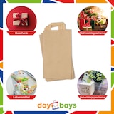 thumbnail of DayBays 100 Stk. Papiertüten 32+12x41 cm Braun mit Flachhenkel