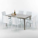 thumbnail of Tavolo Rettangolare Beige 150x90 cm con 6 Sedie Colorate Marion-S7050SETJ6PBIB