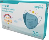 thumbnail of EUROPAPA 20x FFP2 Maske S in Kleiner Größe Blau Mundschutz Masken Atemschutzmasken 5-lagig hygienisch einzelverpackt EU 2016/425