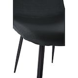 thumbnail of Décoshop26 -Conjunto de 4 sillas de comedor de diseño sencillo con patas de metal negro y asientos de tela negra 10_0001837
