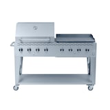 thumbnail of METRO Professional 8-Brenner Gasgrill mit Plancha, Edelstahl, 157 x 64 x 122 cm, fahrbar, silber