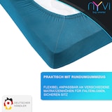 thumbnail of Jersey Spannbettlaken DreamScience für Matratzen bis 22 cm Höhe - Weich & Anschmiegsam, Rundumgummizug, Bügelfrei 140x200 - 160x200 cm navyblau