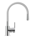 thumbnail of Küchenarmatur FLEXO, biegsamer Wasserhahn Küche, wassersparende Mischbatterie Küche, Spültischarmatur in Chrom/Grau