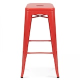 thumbnail of Tabouret de bar en métal rouge mat