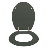 thumbnail of WellHome - Sedile WC in MDF con cerniere in acciaio inox 45x36x5,6 cm, colore Verde Scuro - Asi WC