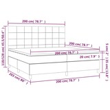 thumbnail of vidaXL Boxspringbett mit Matratze & LED Schwarz 200x200 cm Stoff