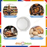 thumbnail of DayBays 4000 Stk. Haushaltsbox PP 250 ml 144x140x38 mm 8 Eckig Salat-Box Alpha mit anhängendem Deckel