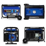 thumbnail of EBERTH 3000 Watt noodstroomaggregaat Stroomgenerator Stroomaggregaat met onderstel, 6,5 pk benzinemotor, 4-takt, 1-fase, 2x 230V, 1x 12V