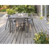 thumbnail of Ensemble repas de jardin 6 places en aluminium taupe - ZAHARA
