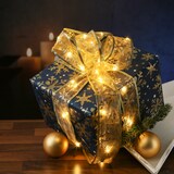 thumbnail of LED Seidenband Geschenkband Schleifenband 30 LED 2,7m Batterie gold
