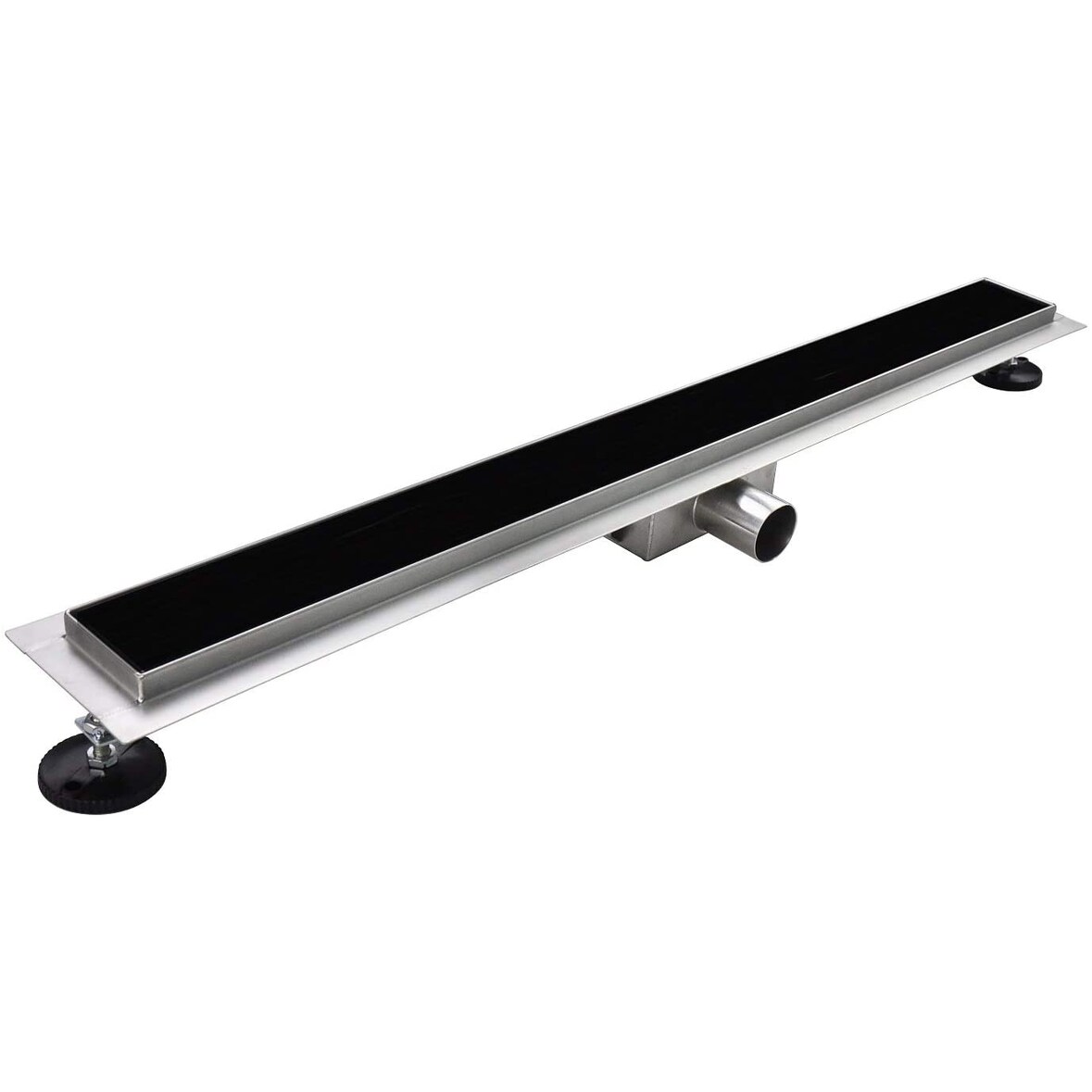 Aloni Duschrinne Schwarz Glas 50cm