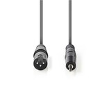 thumbnail of Câble Audio Xlr  Xlr Mâle à 3 Broches - 3,5 Mm Mâle  1,5 M  Gris Usage Non Intensif Nedis