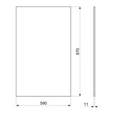 thumbnail of Delabie Spiegel bruchsicher 10x595x980 mm Edst. spiegelpol.