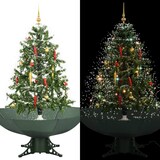 thumbnail of Schneiender Weihnachtsbaum mit Schirmfuß Grün 140 cm