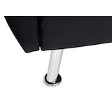 thumbnail of Sofa HWC-K19, Couch Schlafsofa Gästebett Bettsofa Klappsofa, Nosagfederung Schlaffunktion 203cm ~ Samt schwarz