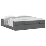 thumbnail of vidaXL Ottoman-Bett mit Matratzen Dunkelgrau 200x200 cm Stoff