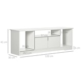 thumbnail of HOMCOM Mueble de TV para Televisor de hasta 42" Mesa para TV de Salón Moderna con Armario de Doble Puerta y 3 Compartimentos Abiertos 120x30x41cm