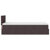 thumbnail of vidaXL Ottoman-Bett mit Matratze & LEDs Dunkelbraun 90x190 cm Stoff