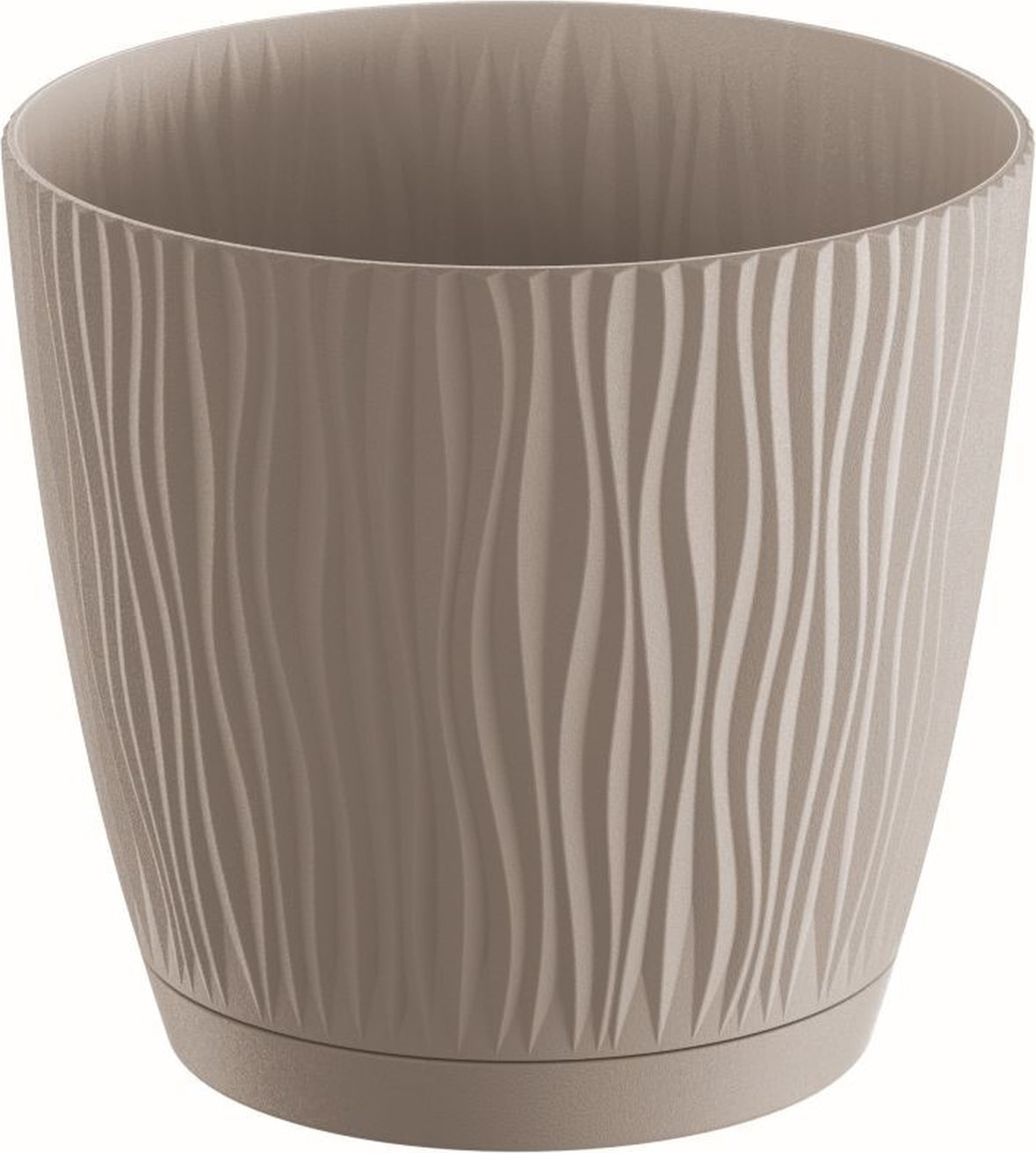 Prosperplast - SANDY P 2,3L Blumentopf - 16,8x16,8x15,7cm in Mocca Farbe