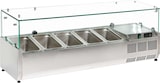 thumbnail of Zutatenkühlschrank mit vitrine mit 5 gn 1/4-150 behältern - 1200x335x440 mm - 160 W 230/1V - 751412CV Eurast