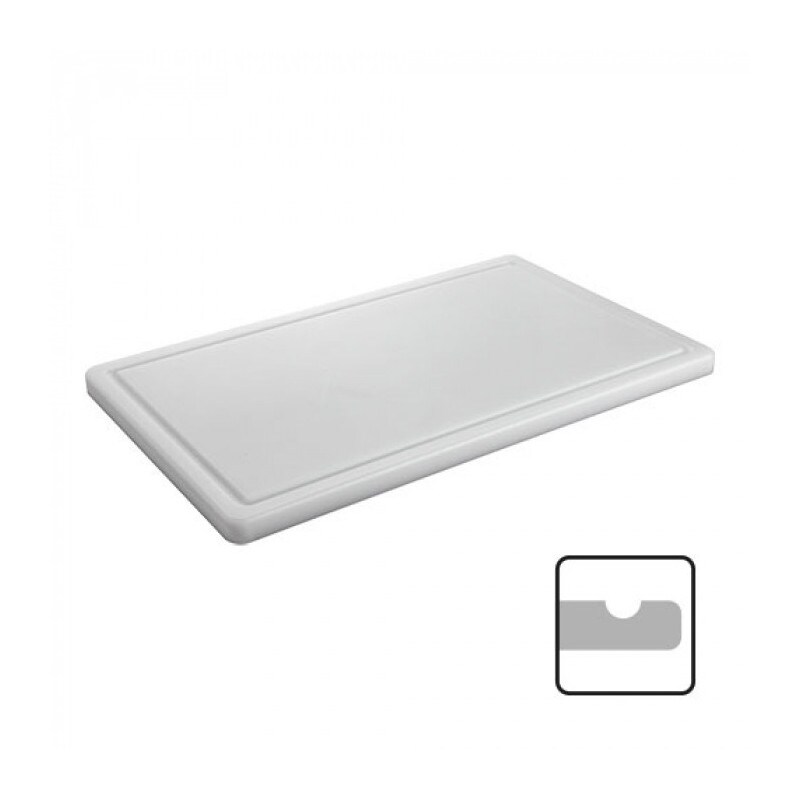 Planche découper blanche avec rigole 50x30cm - Caterchef