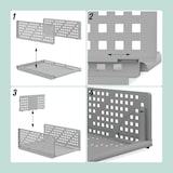 thumbnail of Relaxdays Schrank Organizer 3er Set, stapelbare Kleiderschrank Aufbewahrungsboxen, 18 x 33,5 x 43,5 cm, ausziehbar, grau