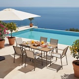thumbnail of Ensemble table de jardin ovale 150x90 cm et 6 chaises taupe