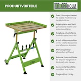 thumbnail of mobiler Schweißtisch höhenverstellbar  77-92 cm klappbar Stahl stufenlos neigbar bis 90° Räder Griff