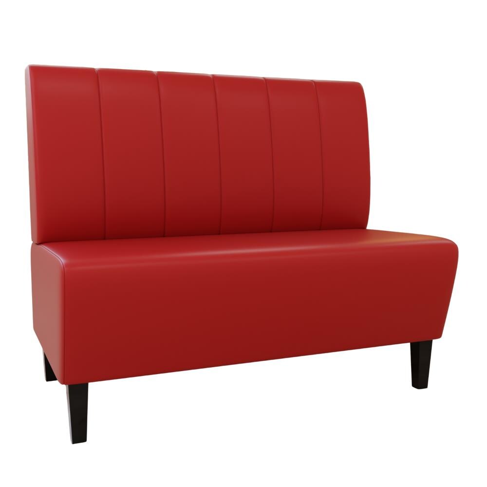 Gastro Sitzbank Paris | 100 cm breit | Kunstleder Rot | Vertikal | Dinerbank