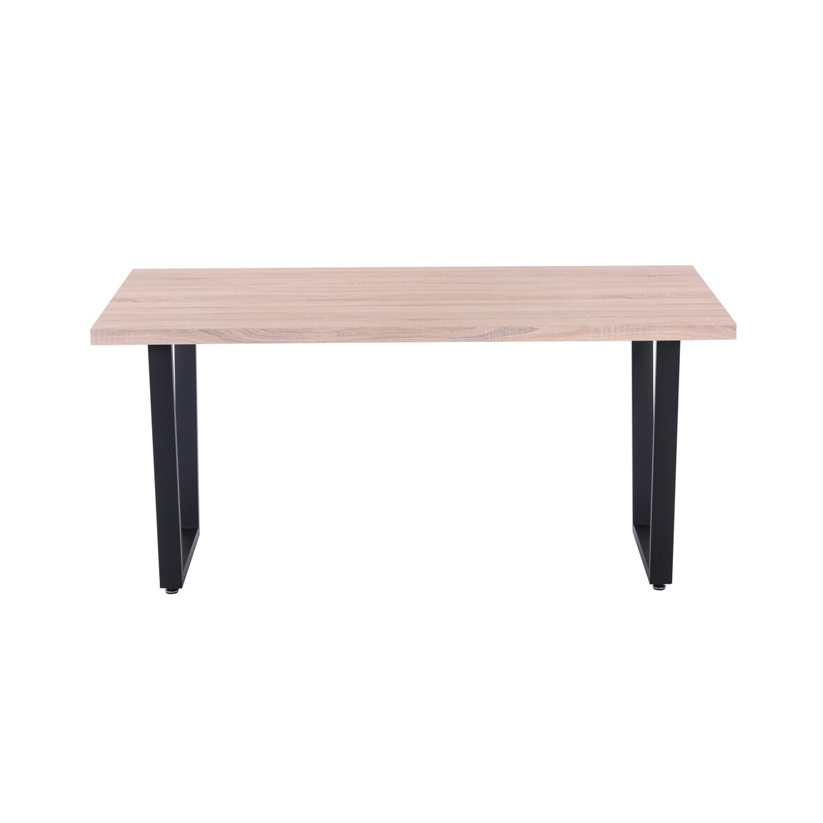 Möbilia Esstisch 160 x 90 cm | Platte MDF 40 mm | Gestell Metall | B 160 x T 90 x H 75 cm | natur-schwarz | 12020034 | Serie TISCH