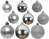 thumbnail of Christbaumkugel Weihnachtskugel bruchfest glänzend matt glitzernd silber 26St.