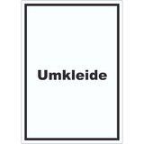 thumbnail of Umkleide Aufkleber mit Text Ankleide Kabine hochkant A5 (148x210mm)