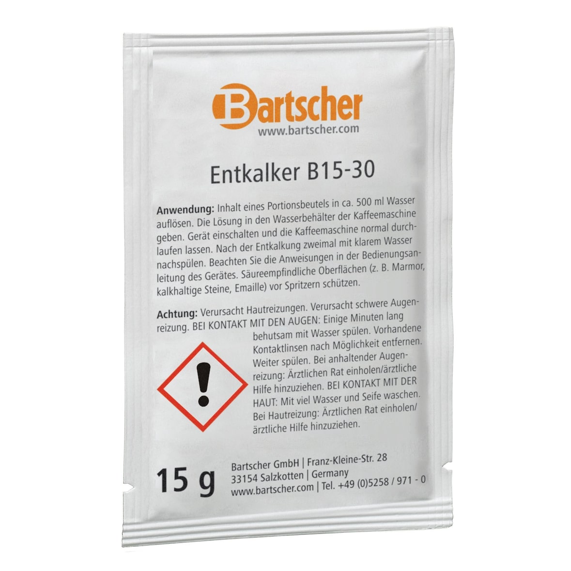 Détartrant Express pour Machine à Café - Boîte de 30 - Bartscher