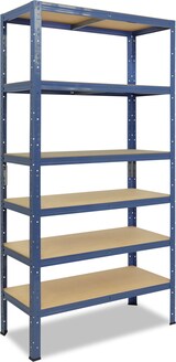 thumbnail of shelfplaza HOME 230x23x30 cm Schwerlastregal in blau mit 6 Böden und 145 kg Traglast pro Boden