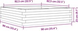 thumbnail of vidaXL Pflanzkübel 90x90x23 cm Kiefernholz Imprägniert