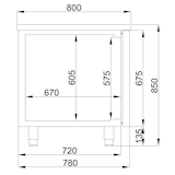 thumbnail of Kühltisch mit 2 Türen